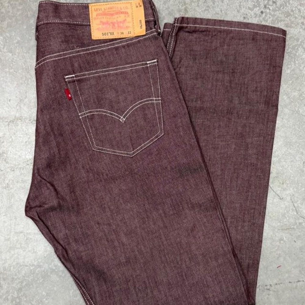 Levi's 501 Men's Straight Leg Brown Denim Jeans  Sz 36x32 NWT